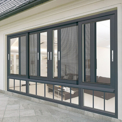 acheter Fenêtres coulissantes à double vitrage en aluminium à profil de pont cassé pour bâtiments commerciaux online manufacture