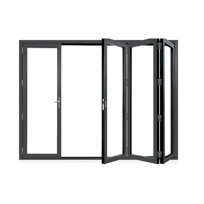 acheter Portes en aluminium à double pliage avec une épaisseur de paroi de 1,4 mm et méthode d'ouverture par traction en roulement online manufacture