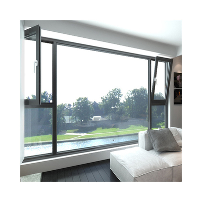 acheter Fenêtres en verre français en aluminium noir à double vitrage, vitrages et fenêtres en swing ouvert online manufacture