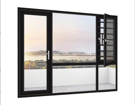 acheter Swing Open Style Casement en alliage d'aluminium acoustique fenêtres avec 304 maillage en acier inoxydable online manufacture