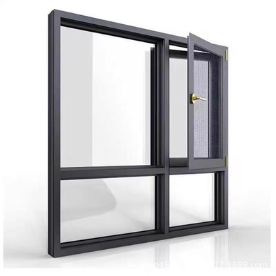 acheter Modèle d'ouverture horizontale Projet commercial Vitres en double verre en aluminium online manufacture