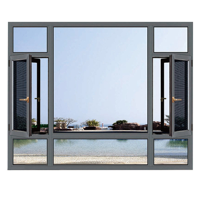 acheter Niveau 8 étanchéité à l'air fenêtres en alliage d'aluminium noir pour un design moderne personnalisé online manufacture