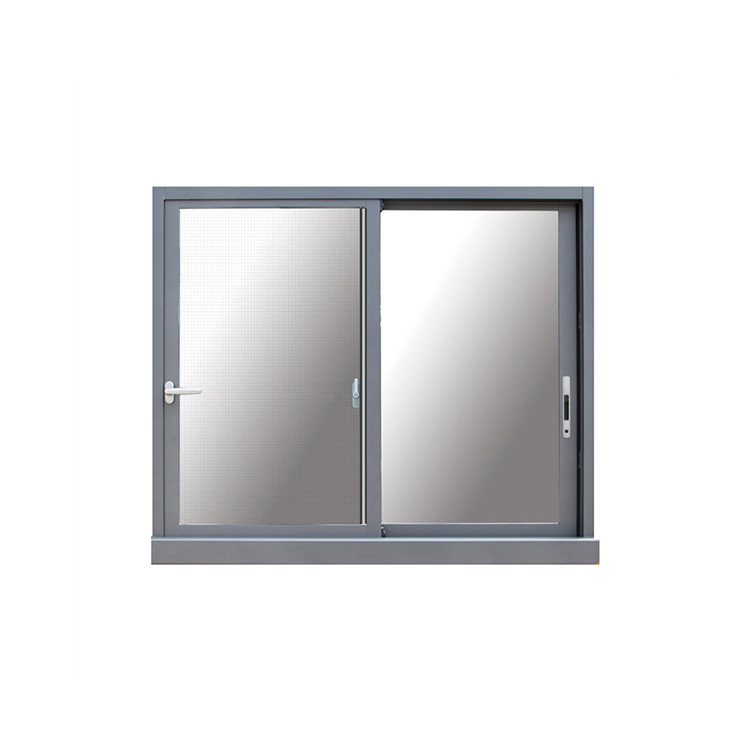 1.6mm fenêtre en verre coulissant en aluminium à rupture thermique pour l'isolation acoustique et économie d'énergie