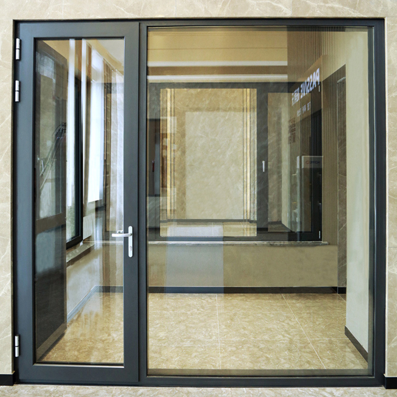 Portes en verre d'aluminium à rupture thermique