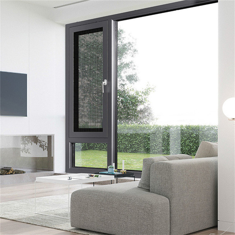 fenêtres isolées en aluminium pour chambre de villa conçues par des experts