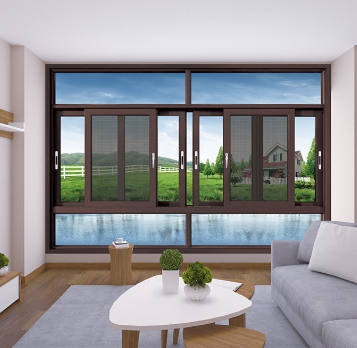 fenêtres isolées en aluminium pour chambre de villa conçues par des experts