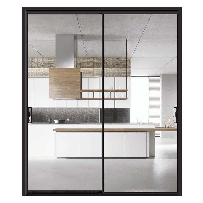 Des portes coulissantes en aluminium à cadre étroit personnalisables pour les fenêtres