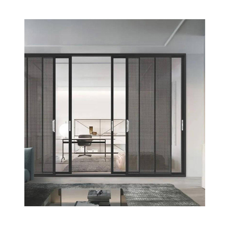 Porte coulissante en aluminium à cadre ultra étroit avec coefficient d'isolation thermique K ≤ 2.1