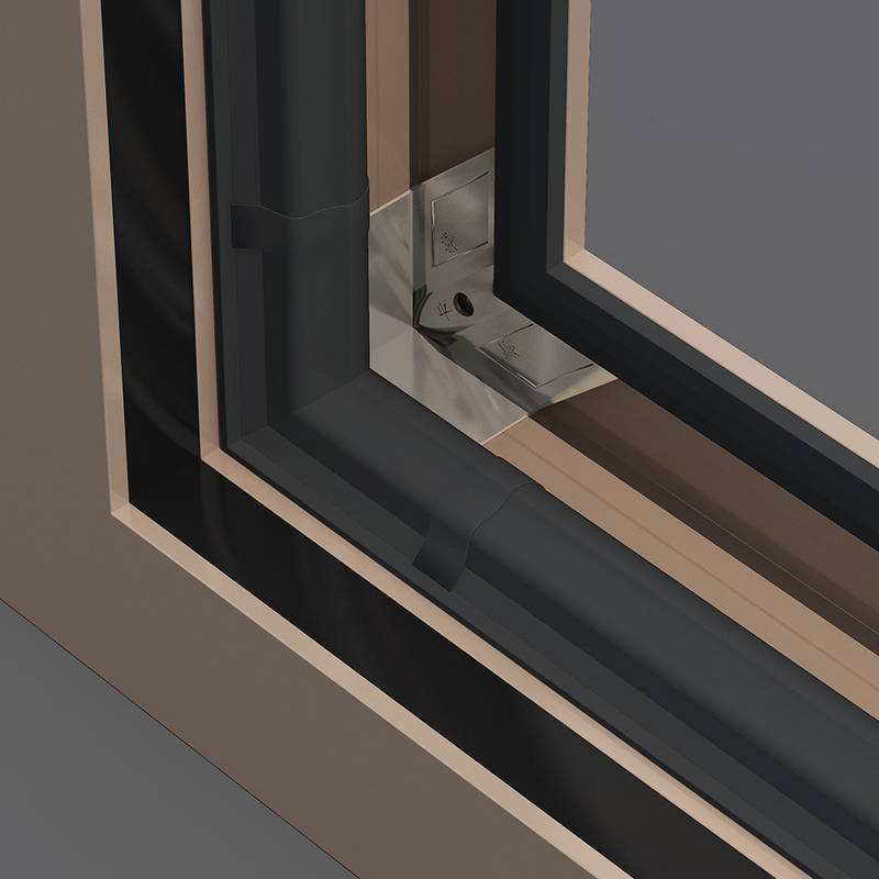 35dB isolation acoustique alliage d'aluminium fenêtre de pont cassé pour la villa fenêtre de verre français