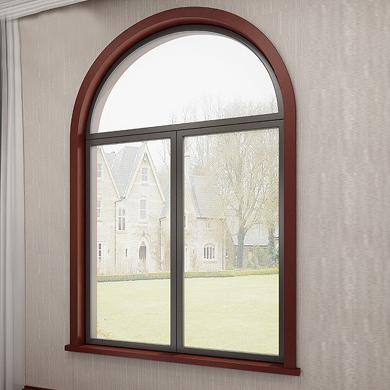 Conception personnalisée Rideau à louve type fenêtre en aluminium français avec porte et fenêtre en arc