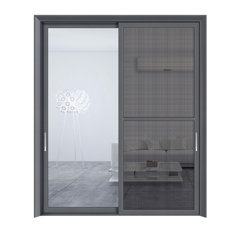 70 Coefficient d'isolation thermique Porte coulissante en verre en aluminium pour un design contemporain