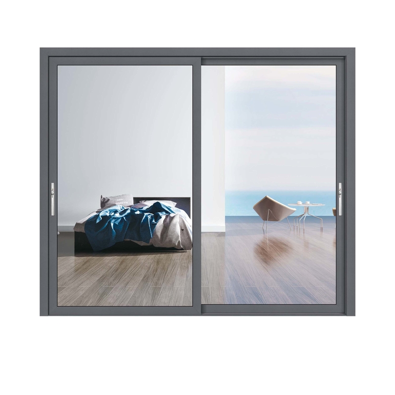 70 Coefficient d'isolation thermique Porte coulissante en verre en aluminium pour un design contemporain