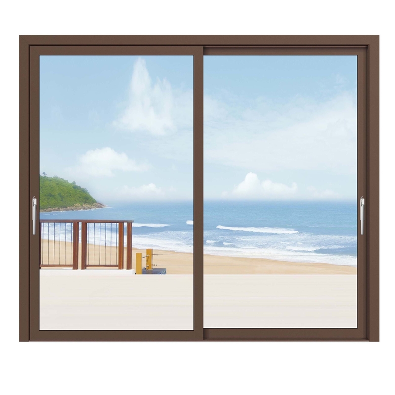 70 Coefficient d'isolation thermique Porte coulissante en verre en aluminium pour un design contemporain