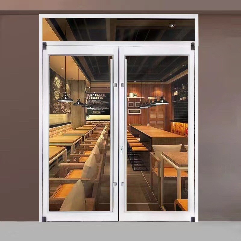 Améliorez votre espace avec une porte de ressort en aluminium double verre simple et insonorisée