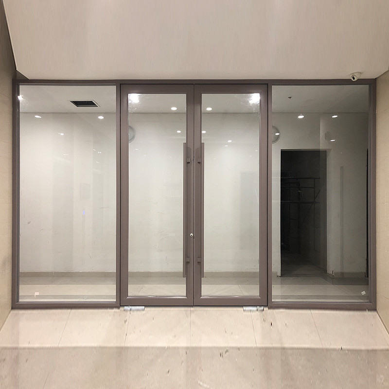 Améliorez votre espace avec une porte de ressort en aluminium double verre simple et insonorisée