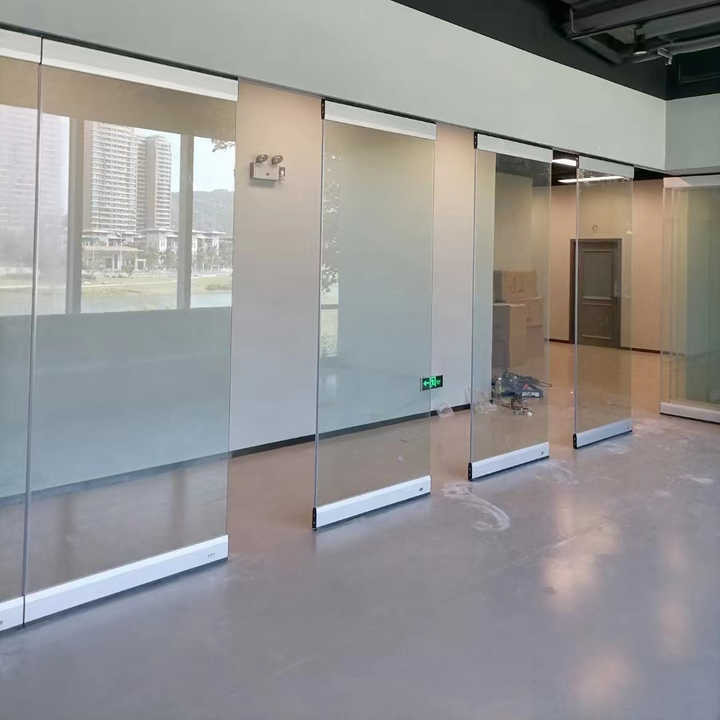 Porte en verre sans cadre en aluminium pour des performances durables