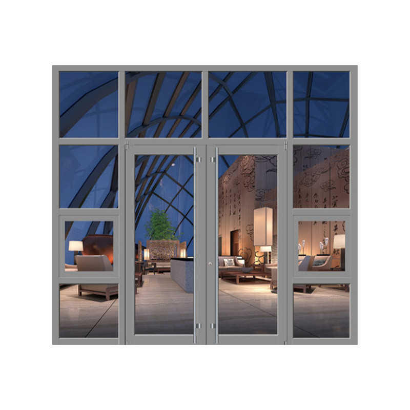 Porte à ressort commerciale en aluminium de style design moderne pour économiser de l'énergie et la durabilité