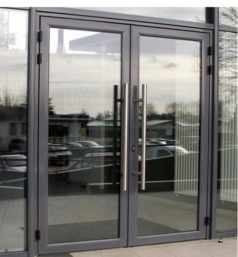 Porte à ressort commerciale en aluminium de style design moderne pour économiser de l'énergie et la durabilité