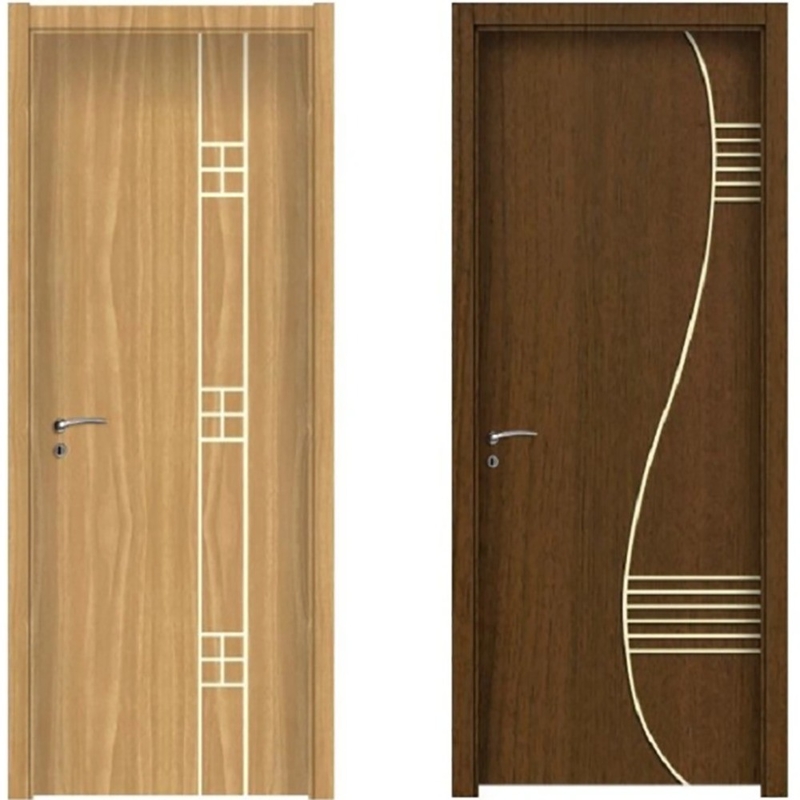 70mm Largeur Derniers modèles Images Panneau intérieur Chambre UPVC PVC portes encastrées