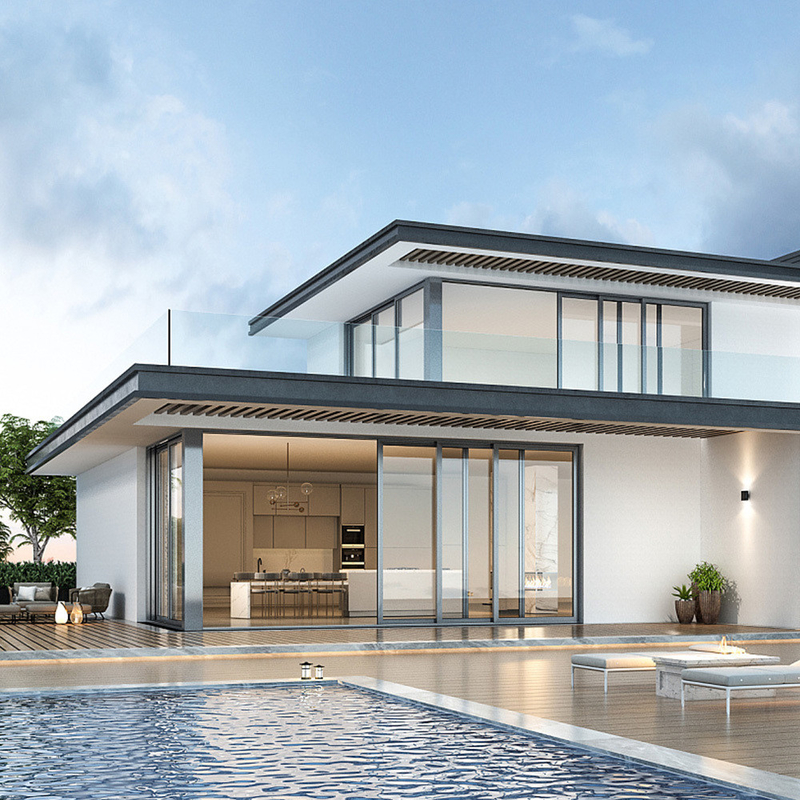 Fenêtres de verre en alliage d'aluminium supérieur pour le design moderne et la maison à écran pliant