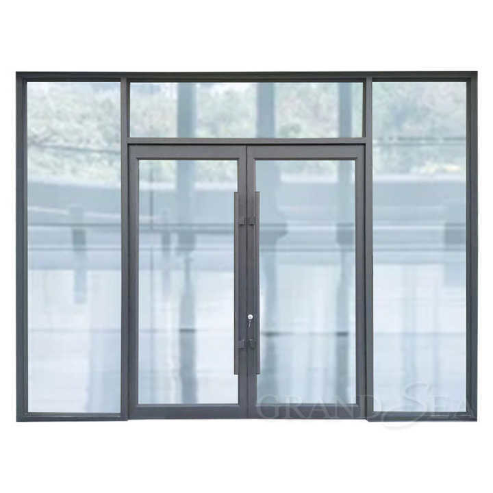 Conception de porte commerciale en aluminium à ressort finie à bon pour pousser et tirer méthode d'ouverture