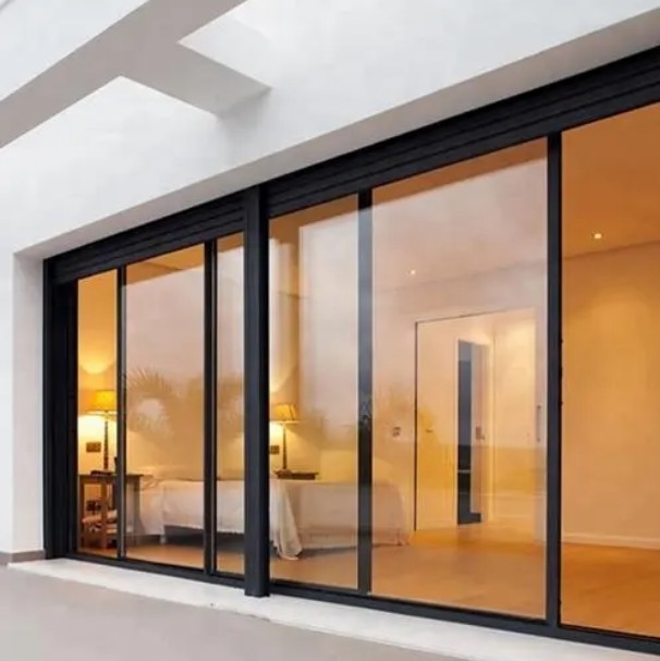 Portes coulissantes en verre extérieur en aluminium avec matériau pour patio