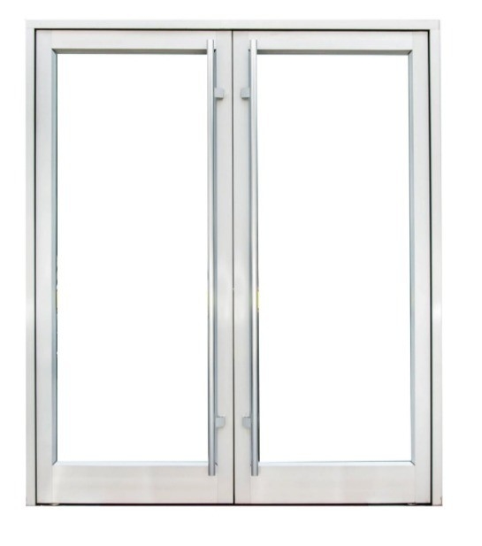Porte vitrée en aluminium à rupture thermique à ressort en couleur moderne pour salle de bain économe en énergie