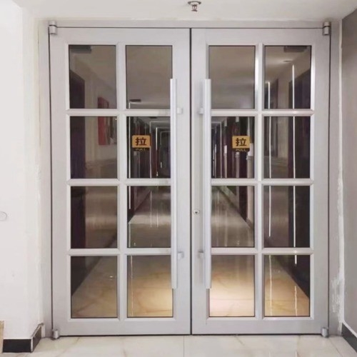 Porte vitrée en aluminium à rupture thermique à ressort en couleur moderne pour salle de bain économe en énergie