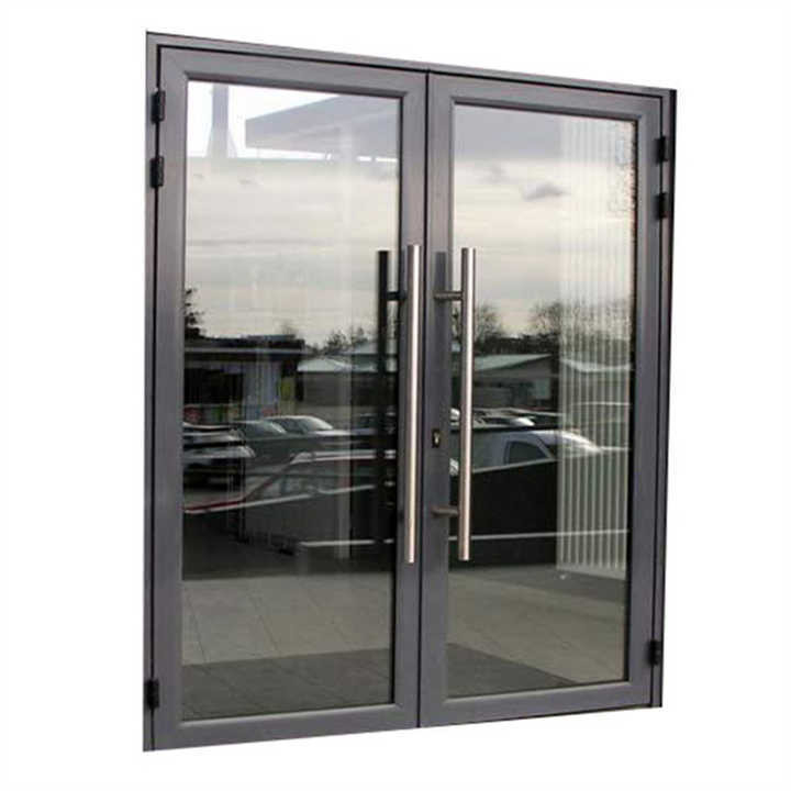 Porte vitrée en aluminium à rupture thermique à ressort en couleur moderne pour salle de bain économe en énergie