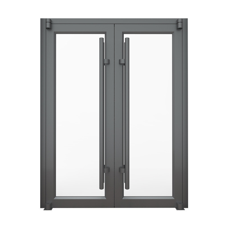 Porte vitrée en aluminium à rupture thermique à ressort en couleur moderne pour salle de bain économe en énergie
