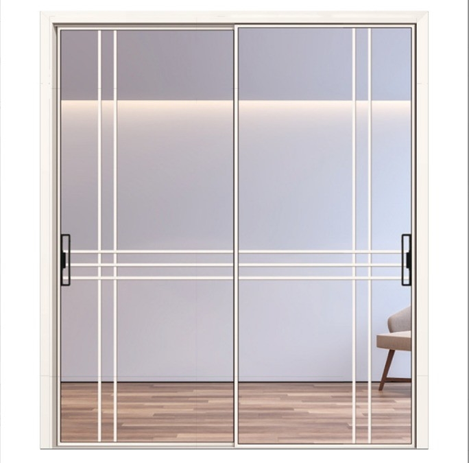 Porte coulissante en verre en aluminium à 10 couches d'étanchéité personnalisable avec une largeur de cadre de fenêtre de 70 mm