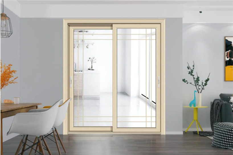 Porte coulissante en verre en aluminium à 10 couches d'étanchéité personnalisable avec une largeur de cadre de fenêtre de 70 mm