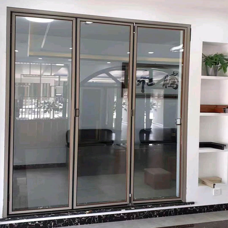 Porte coulissante en verre en aluminium à 10 couches d'étanchéité personnalisable avec une largeur de cadre de fenêtre de 70 mm