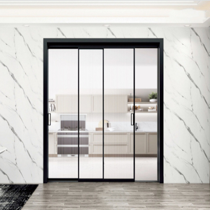 Porte coulissante en verre en aluminium à 10 couches d'étanchéité personnalisable avec une largeur de cadre de fenêtre de 70 mm