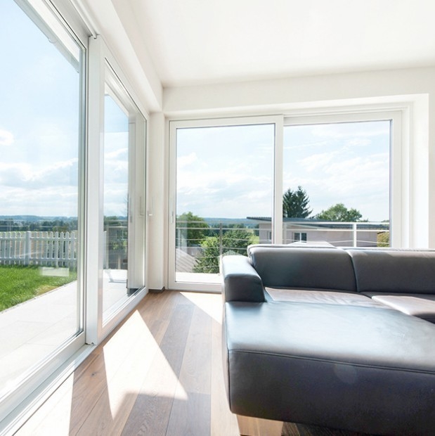 Portes coulissantes en aluminium pour bâtiments commerciaux