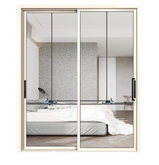 Design minimaliste porte d'ascenseur et porte coulissante en aluminium imperméable pour le marché nord-américain