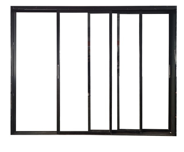 Design minimaliste porte d'ascenseur et porte coulissante en aluminium imperméable pour le marché nord-américain