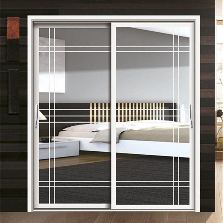Écran en acier inoxydable de filet d'impact d'ouragan Porte coulissante en aluminium pour salon