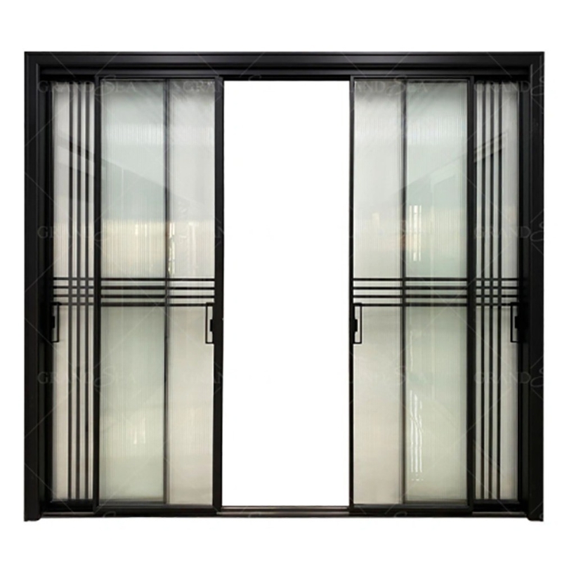 10 couches d'aluminium empilage porte coulissante à double vitrage et double vitrage trempé