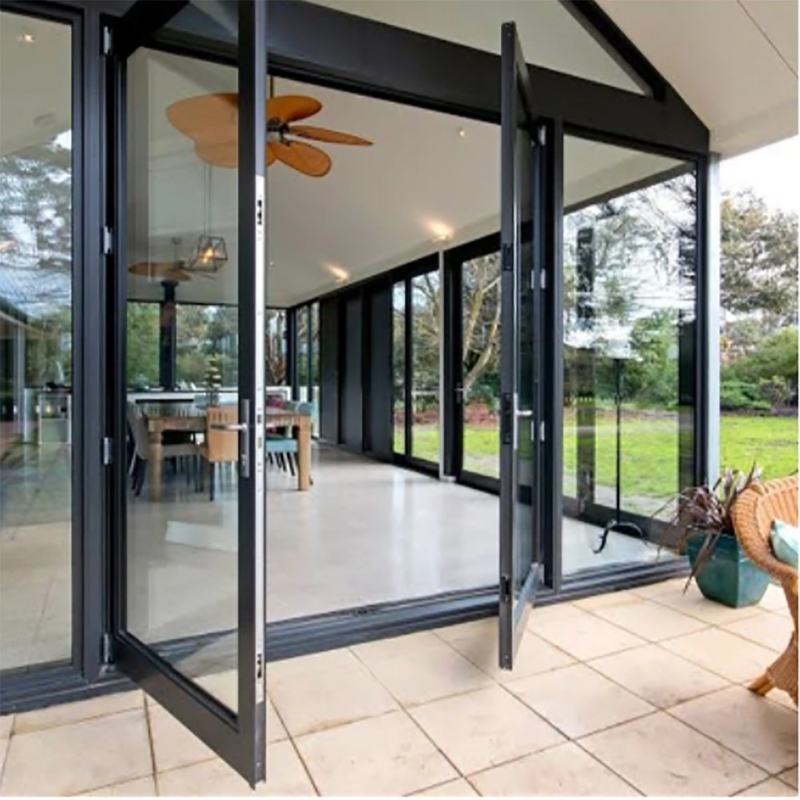 Villa Entrée principale Design moderne porte en verre en aluminium de 1,4 mm pour le bureau à domicile