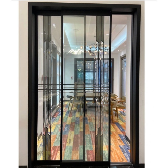 Porte coulissante avec élévation durable et performances spectaculaires en alliage d'aluminium extérieur