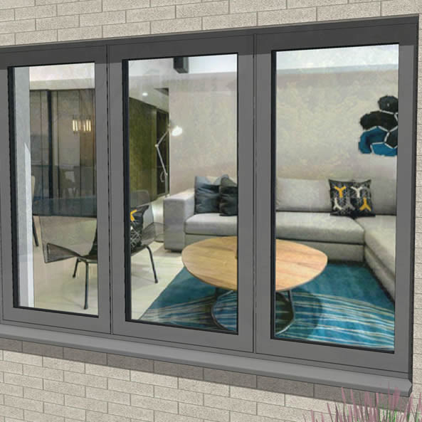 Des fenêtres coulissantes en aluminium à 8 voies personnalisables, parfaites pour les projets de décoration intérieure