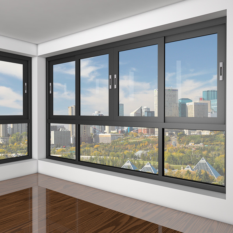 Fenêtres coulissantes en aluminium insonorisées à prix abordable haute durabilité pour la décoration de façade