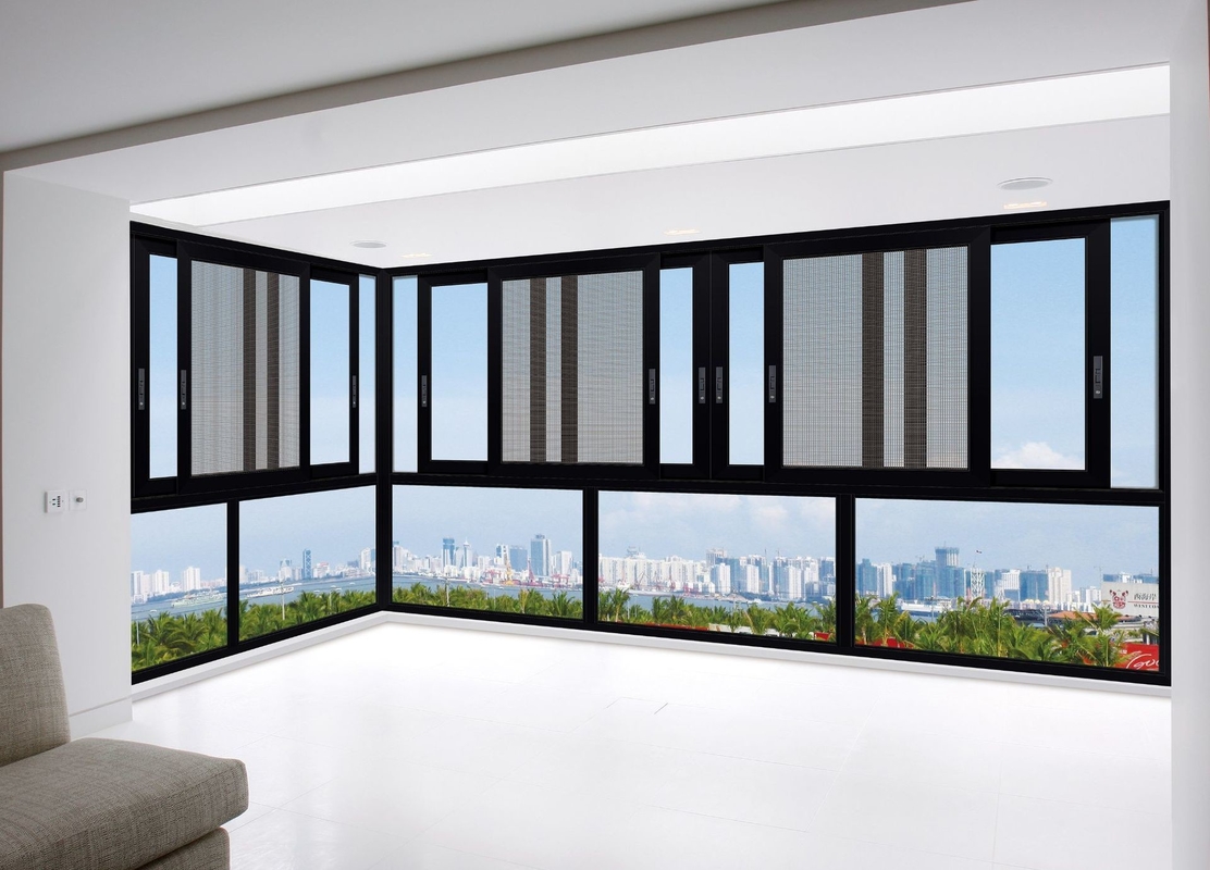 Fenêtres coulissantes en aluminium insonorisées à prix abordable haute durabilité pour la décoration de façade