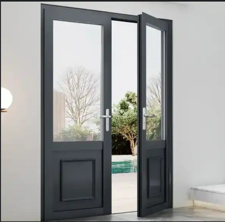 Design minimaliste portes de coffrage en alliage d'aluminium imperméable à l'eau pour méthode d'ouverture swing