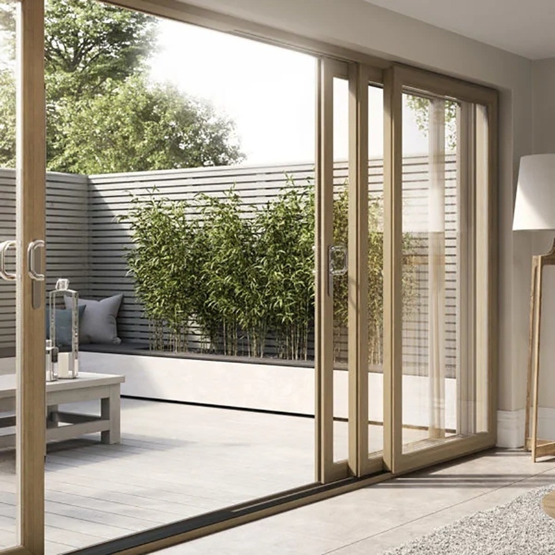 Porte coulissante résidentielle énergétique avec épaisseur de paroi en aluminium de 1,4 mm et rupture thermique