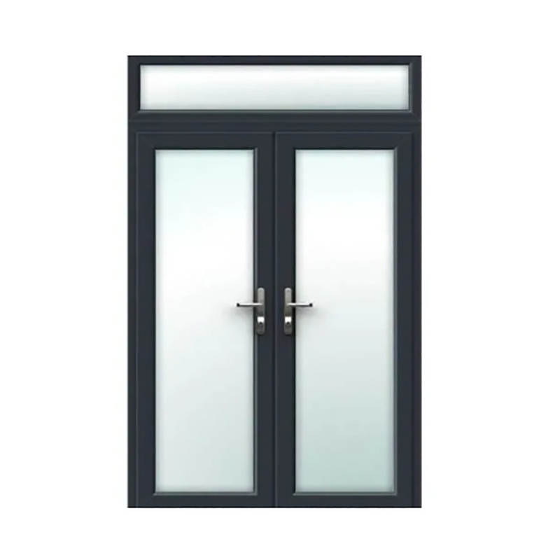 Méthode d'ouverture en poussant et en tirant SKATE Standard Slim Luxury Noir Couleur Villa Maison en aluminium Casement Porte en verre