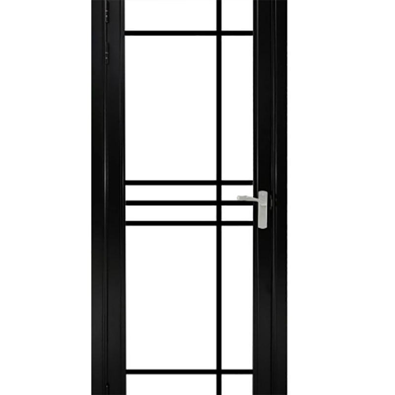Méthode d'ouverture en poussant et en tirant SKATE Standard Slim Luxury Noir Couleur Villa Maison en aluminium Casement Porte en verre
