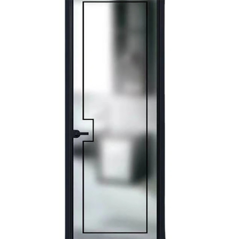 Méthode d'ouverture en poussant et en tirant SKATE Standard Slim Luxury Noir Couleur Villa Maison en aluminium Casement Porte en verre