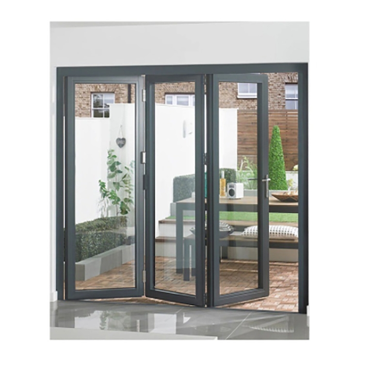 PANELLE 6 Porte coulissante en aluminium noir avec coefficient d'isolation thermique K ≤2.1
